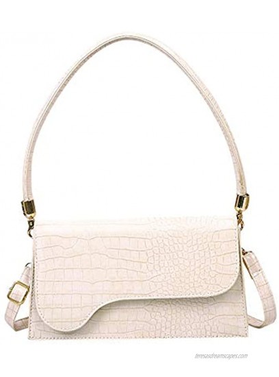 AMHDV Retro Classic Clutch Shoulder Bag Crocodile Pattern Small Crossbody Handbag for Women