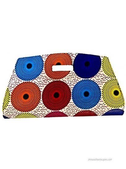 Ankara African Print Clutch White and Black African Purse African Circle Handbag Ankara Fabric African Print Clutch