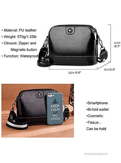 Crossbody Bag for Women Small Cute Leather Shoulder Purses for Girls Fashion Clutch Upgrade Retro