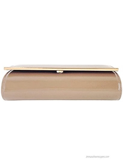 JNB Faux Patent Leather Glossy Candy Clutch