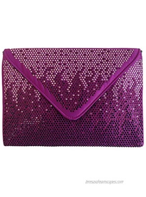 JNB Stone Accent Fabric Envelope Clutch