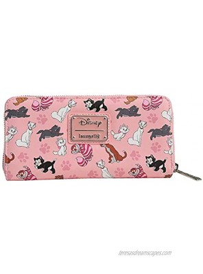 Loungefly Disney Cats Wallet Zip Around Clutch Faux Leather