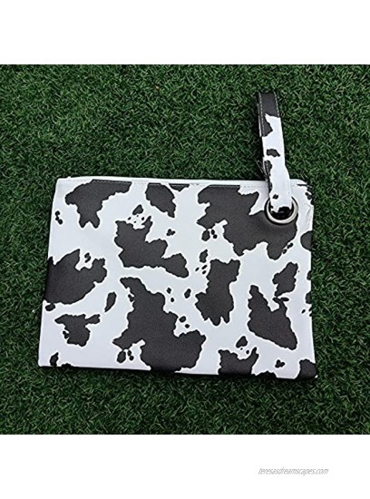 Women Clutch Envelope Purse Bags Leopard Cow Print PU Soft Wristlet Handbag with Smooth Zipper Pouch