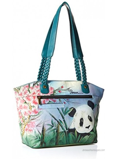 Anna by Anuschka Hand Painted Leather Women's East WEST Organizer Tote