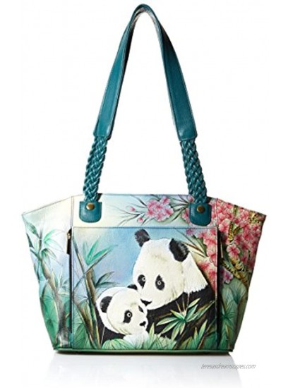 Anna by Anuschka Hand Painted Leather Women's East WEST Organizer Tote