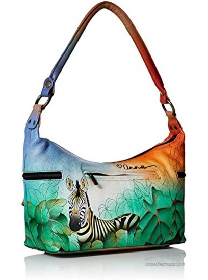 Anna by Anuschka Hand Painted Leather Women's Medium East WEST HOBO