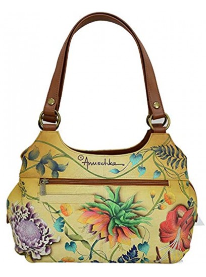 Anuschka Women’s Genuine Leather Large Triple Compartment Hobo Hand Painted Exterior