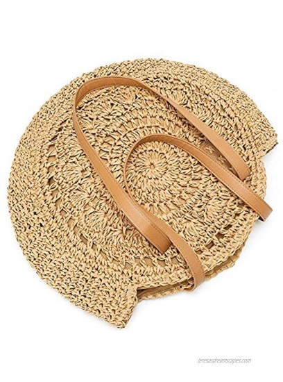 Bamboo Handbag Tote Bag by Handmade Straw Bag for Women Natural Basket Bag for Summer Beach