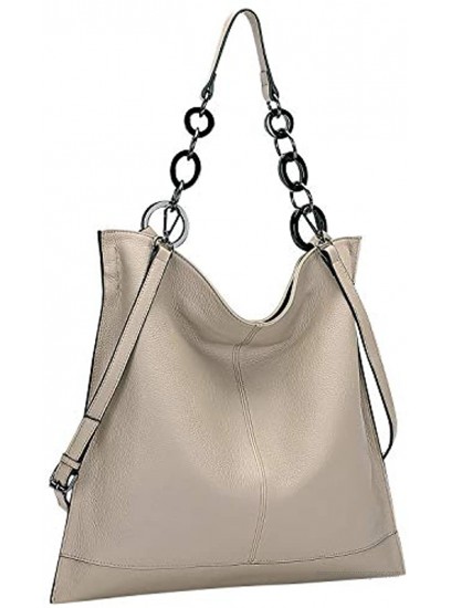 CHERISH KISS Hobo Bags for Women Leather Purses and Handbags Large Crossbody Shoulder Bags with Chain Strap