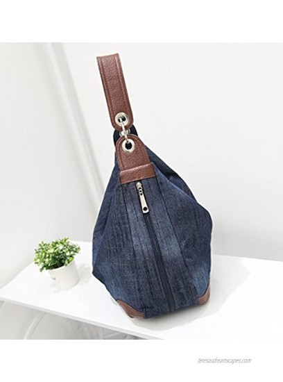 Dreams MallTM Women's Handbag Purse Hobo Tote Top Handle Shoulder Crossbody Bags Denim,Blue