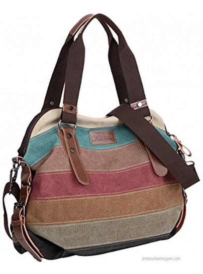 Eshow Women Canvas Shoulder Bag Hobo Handbags and Purse Cross-Body Bag Messenger Bag Travel mom bag for women