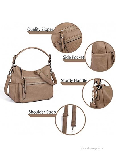 Hobo Bags for Women Large Capacity Crossbody Purse with Adjustable Strap Satchel Shoulder Bag for Women Leather for Traveling