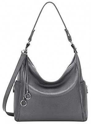 OVER EARTH Genuine Leather Hobo Purses and Handbags for Women Ladies Shoulder Crossbody Purse