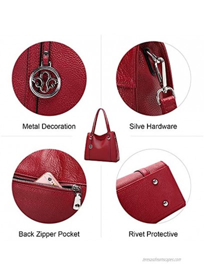 OVER EARTH Women's Purses and Handbags Genuine Leather Shoulder Bag Tote Hobo Purses for Ladies