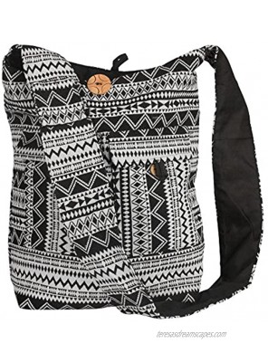 Tribe Azure Large Hobo Crossbody Sling Shoulder Bag Compartment Pockets Functional Zipper Travel Market Books Blanket