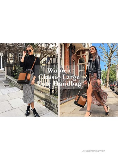 WESTBRONCO Handbags for Women Designer Tote Bag Large Ladies Shoulder Hobo Bag Crossbody Bucket Purses