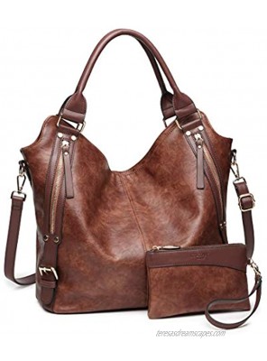 Women Tote Bag Handbags PU Leather Fashion Hobo Shoulder Bags with Adjustable Shoulder Strap
