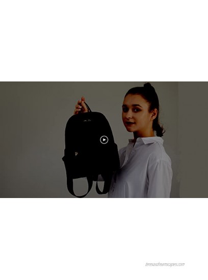 Abshoo Nylon Mini Women Backpacks Casual Lightweight Small Backpack Purse for Girls Bookbag Black