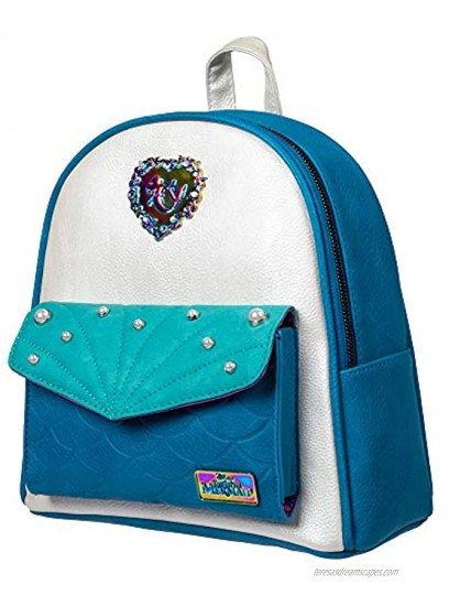 Ariel Mini Backpack with Iridescent Hardware Pearl details & scale embossing