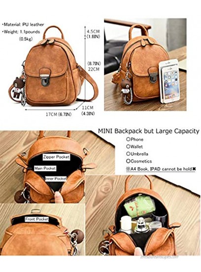 Backpack for Women Small Mini Leather Travel Backpack Purse Shoulder Bag Cute for Girls
