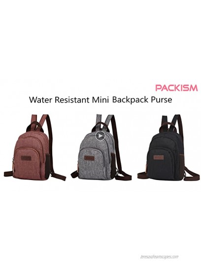 Backpack Purse Packism Water Resistant Small Backpack Purse Mini Backpack