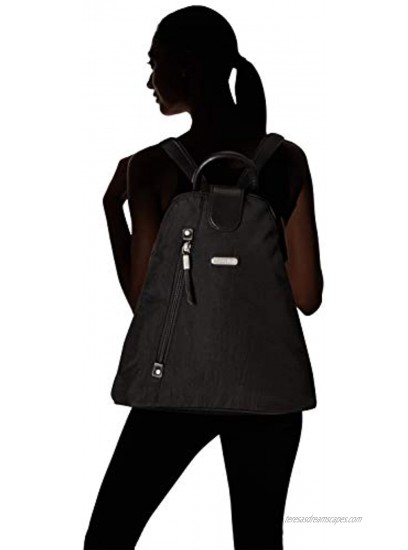 Baggallini Metro Backpack with RFID Wristlet Black