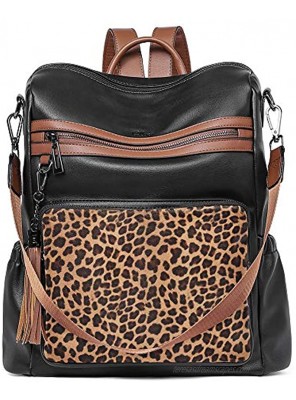 CLUCI Women Backpack Purse Fashion PU Leather Handbag Large Designer Travel Ladies Shoulder Bag with Tassel