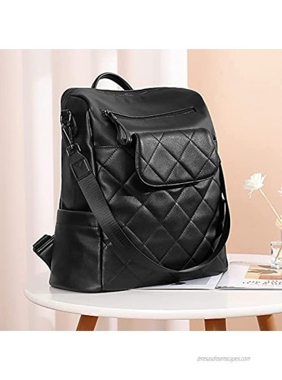 CLUCI Women Fashion Backpack Purse PU Leather Handbag Large Designer Travel Ladies Shoulder Bag