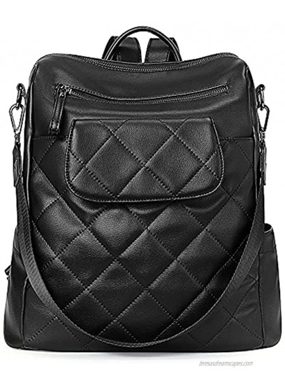 CLUCI Women Fashion Backpack Purse PU Leather Handbag Large Designer Travel Ladies Shoulder Bag