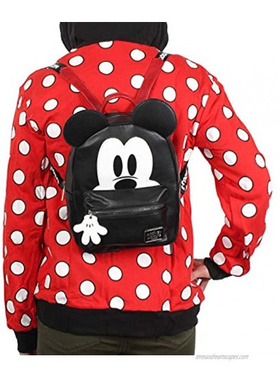 Disney Mickey Mouse 3D Character Ears Faux Leather Mini Backpack Purse