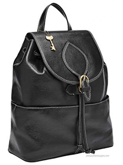 Fossil Women's Luna Leather Backpack Purse Handbag Black