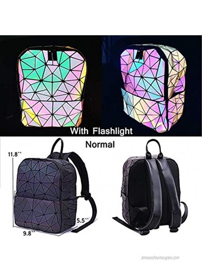 Geometric Handbag Luminous Women Tote Bag Holographich Purses and Handbags Flash Reflactive Crossbody Bag for Women