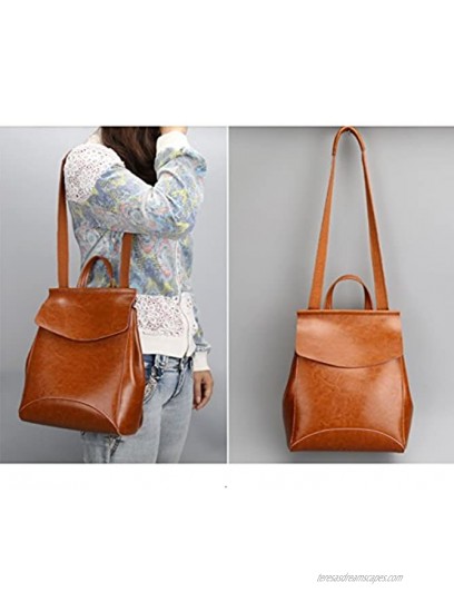 JeHouze Fashion Women Anti-Theft Shoulder Handbag Leather Backpack Casual Bag