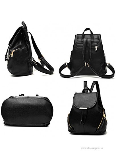 KARRESLY Women's Mini Backpack Purse PU Leather Rucksack Purse Ladies Casual Shoulder Bag for Women