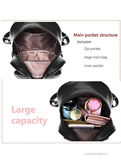 Mini Backpack Purse for Women Leather Cute Fashion Small Backpack Girls Bookbag,Pink