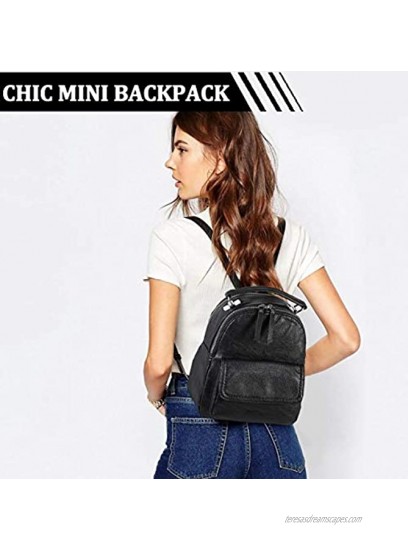 Mini Backpack Purse,ChaseChic Faux Leather Women Convertible Shoulder Bag 2 ways