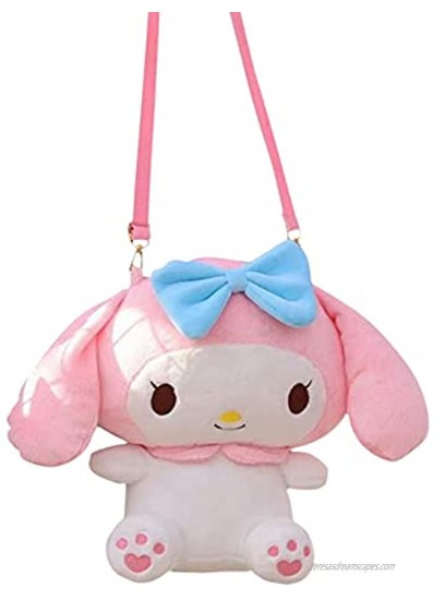 My Melody Kuromi Backpack Cinnamoroll Plush Bag Cute Cartoon Shoulder Bag Anime Fan Toy Bag Pink