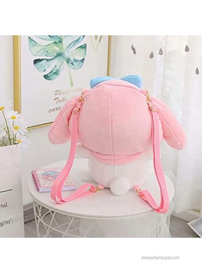 My Melody Kuromi Backpack Cinnamoroll Plush Bag Cute Cartoon Shoulder Bag Anime Fan Toy Bag Pink