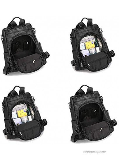 Nevenka Women Backpack Purse PU Leather Anti-theft Casual Daypack Lightweight Travel Shoulder Bag XX808