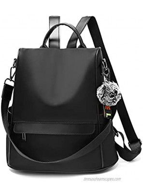 OUSIMEN Backpack Purse for Women Fashion Anti-theft School Purse and Handbags Shoulder Bags Nylon PU Rucksack