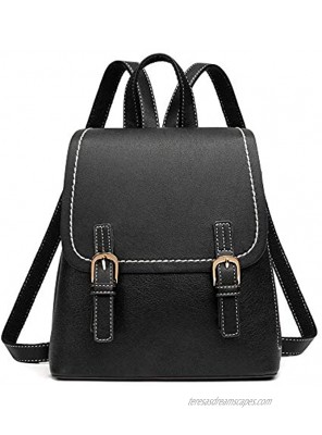 PAOIXEEL Small Vegan Leather Backpack Purse Casual Mini Backpack for Women Lady Girl