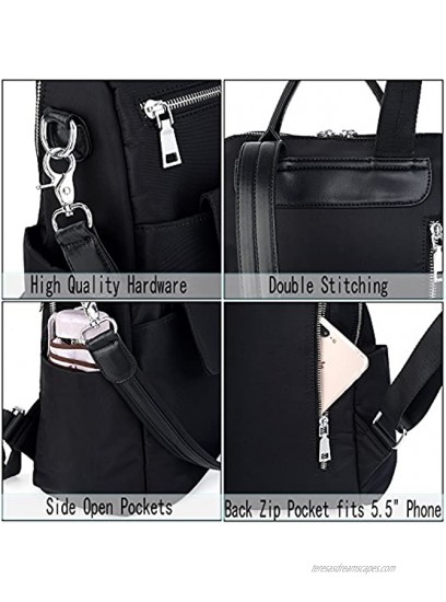 UTO Women Backpack Purse 3 ways Oxford Waterproof Cloth Nylon Ladies Rucksack Shoulder Bag 380