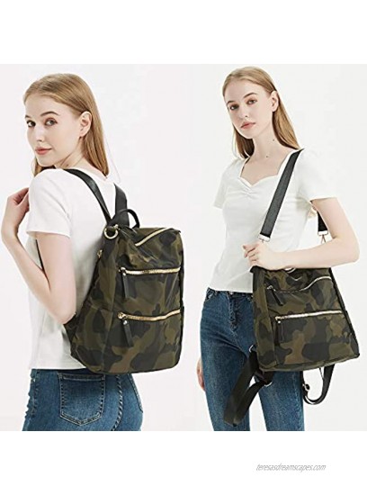 Waterproof Nylon Women Backpack Purse Multipurpose School Travel Shoulder Bag