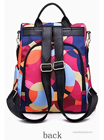 Women Anti-Theft Backpack Purse Waterproof Oxford Travel Bag Lightweight Ladies Shoulder Bags