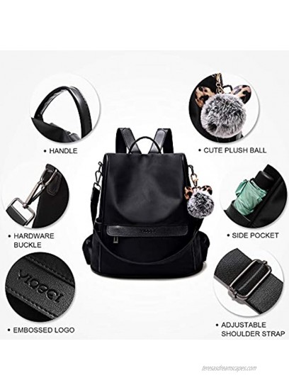 Women Backpack Purse Anti-theft Waterproof Nylon Fashion Lightweight Travel Shoulder Bag