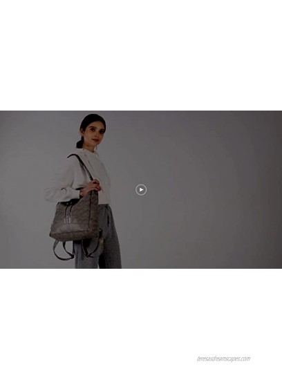 Women Fashion Backpack Purses for Women Anti-Theft Travel Backpack for School Girls 3-in-1 Bag Set Deep Gray