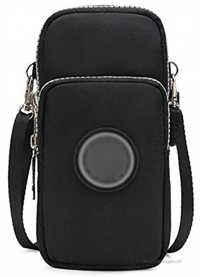 3-Layers Cellphone Pouch Wristlet Purse Waterproof Sports Armband Shoulder Bag Wallet