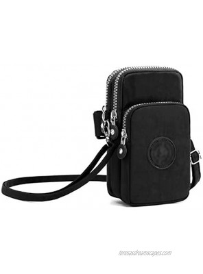 3-Layers Cellphone Pouch Wristlet Purse Waterproof Sports Armband Shoulder Bag Wallet