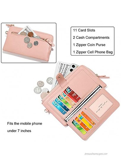 Aeeque Wristlet Phone Wallets for Women Cell Phone Bag Coin Purse Card Wallet