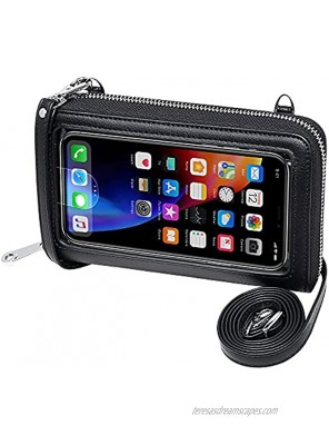 Badiya Touch Screen Phone Purse Small Crossbody Cellphone Bag for Women Large Capacity RFID Blocking Wallet Gift Packing